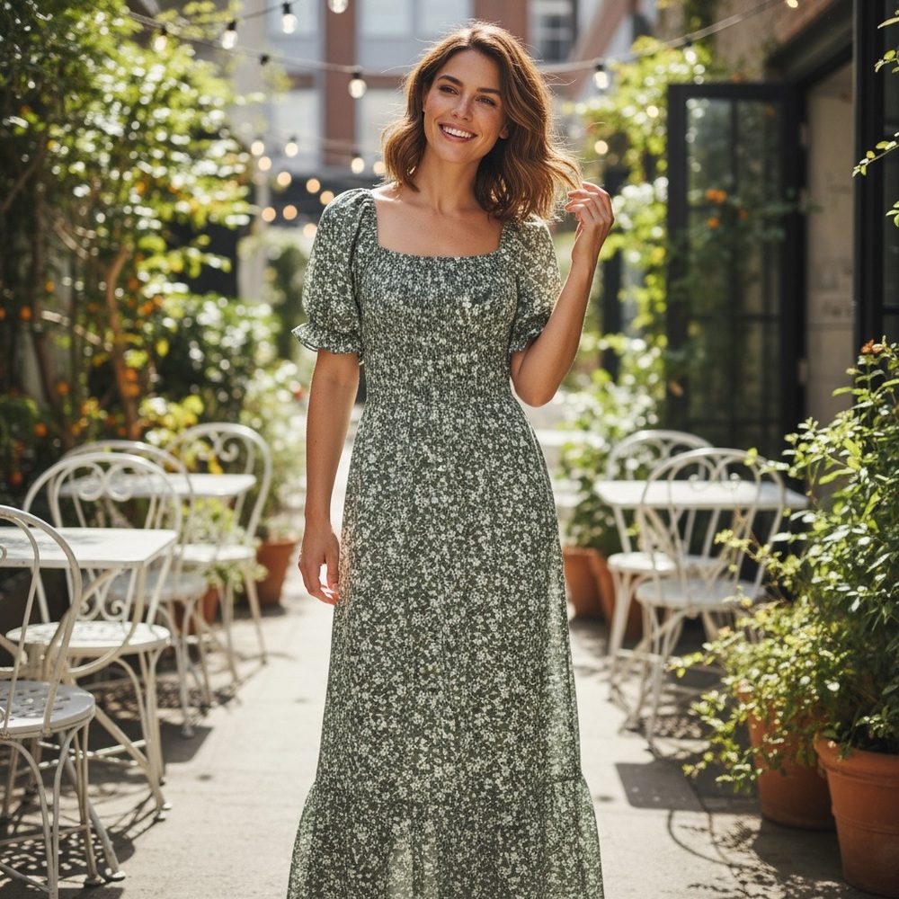 NWT INSPIRED HEARTS Green Maxi Dress